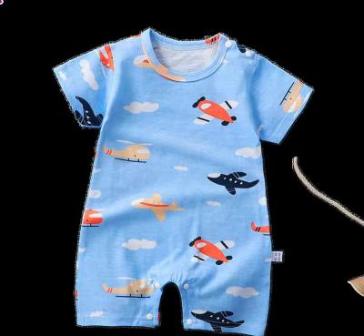 China 100% Cotton Baby Suit Summer Cute Printed Dress All Cotton Suit Unisex Fashion Hot Baby Suit for sale