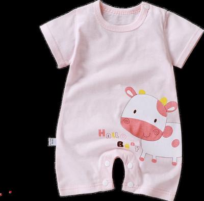 China 100% cotton newborn baby clothes baby triangle sleeve baby summer khaki short overalls for sale