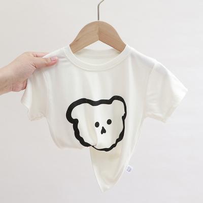 China Breathable Baby Clothes Toddler Kids Clothes Boy Girl Summer O Neck Solid Color T-shirt 2021) Ready To Go for sale