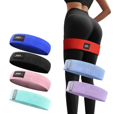 China Body Slimming New Style Cloth Exercise Cloth Booty Circle Non-slip Resistance Band Cotton Colorful Band For Squats Exercises for sale