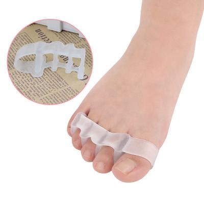 China Elastic Bunion Toe Separator Socks Clear Silicone GEL Bunion Best Men's and Women's Double for Toe Spreader Toe Separator Soft for sale