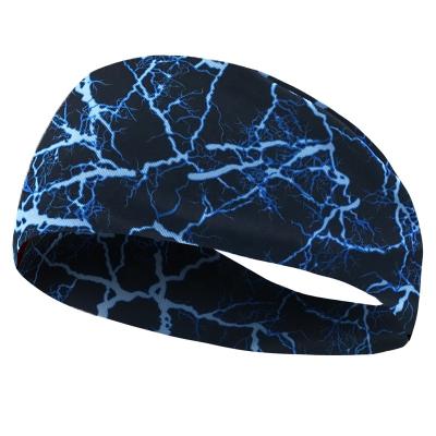 China Sweatband Custom Stretchy Running Sweatband Men's Outdoor Sports Gym Elastic Head Band Absorption Headband for sale