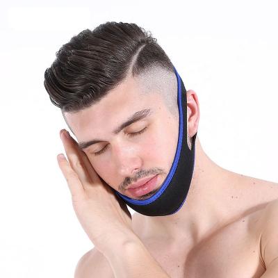 China Breathable High Quality Adjustable Neoprene Belt Chin Support Strap To Stop Anti Snore Snoring Anti Snoring for sale