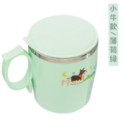 China Safe Stainless Steel Kids Cup Minimalist Children's Stainless Steel Food Grade Cartoon Milk Cup for sale