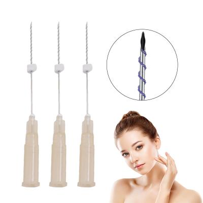 China Medical absorbable suture hilos tensores facelift face lifting sharp needle Tornado 27G 25mm pdo pcl plla thread facial for sale