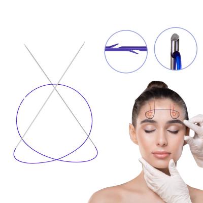 China Best selling beauty facial lift Double needle Cog 4D Sharp 20G 130mm 400mm buttock skin lifting double needle PDO thread for sale