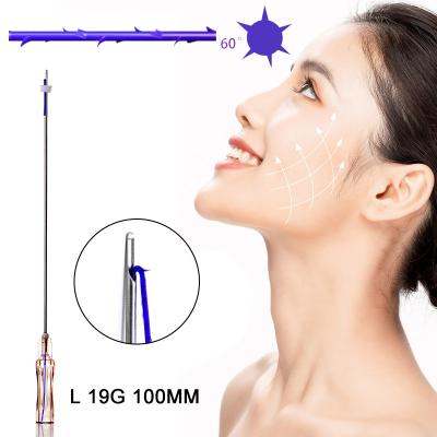 China Skin tightening care barbed suture Cog 6D 19G 100mm v line face buttock body lifting Cog PDO thread korea for sale