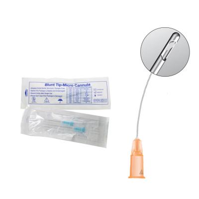 China Micro- uiteinde botte cannula naald25g 27G cannula voor hyaluronic zure huidvullerinjectie Te koop