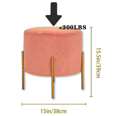 China Red Home Round Stools & Tall Ottoman Velvet Seat Brick Stools Locker Room Ottoman Stools (Others) Nordic Home Furniture Adjustable 15.5