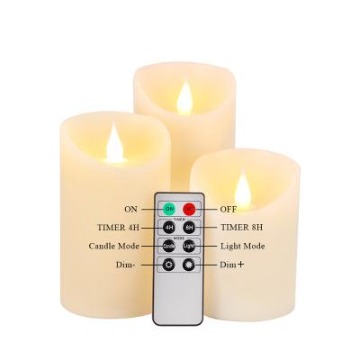 China Birthdays Shape Led Candle Flickering Flameless Candle Christmas Decoration Battery Operated Lighting Set for sale