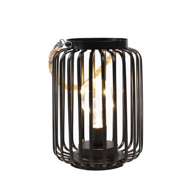 China Modern High Quality Garden Lighting Garden Lawn Lamp Table Cage Metal Iron Table Hanging Lamp for sale