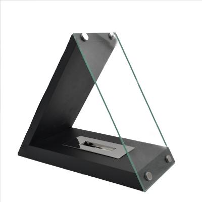 China Modern Unique Triangular Indoor Nordic Bio Etanol Fireplace Shape Bio Etanol Fireplace Oil Burner For Warm Winter for sale