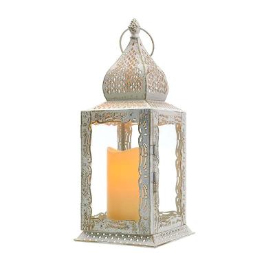 China Outdoor Home Decoration Candle Lanterns Luxury Tiny White Hanging Other Candle Holders Lanterns and Candle Jars for sale