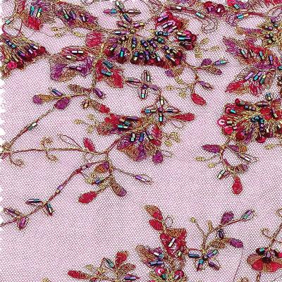 China Water Soluble Colored Beading Embroidery Fabric Flower Taidian Water Soluble Lace Flower Taidian Accessories For Clothes Free Sample Lace Trimming for sale