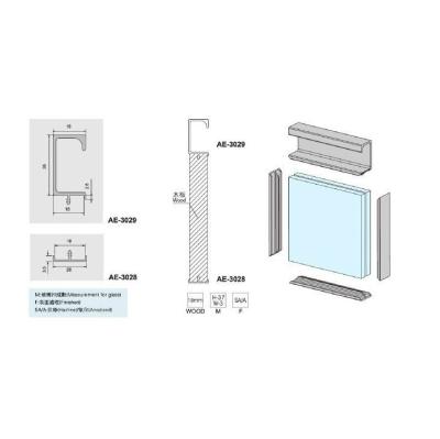 China Good Sale Aluminum Handle Edge Profile Use In Sideboard China Factory AE3029 & AE3028 for sale