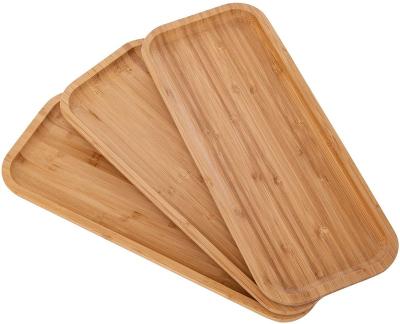 China Tray Bamboo Disposable Bamboo Plates 13.8 x 5.9 x 1 inch Serving Tray Elegant A for sale