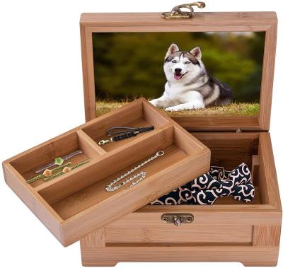 China Europe HEJJBX UoU Bamboo Wooden Storage Box With Rolling Tray Stash Box Combo for sale