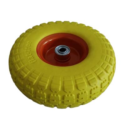 China Other PU FOAM FLAT FREE WHEEL 3.50-4 10 Inch 10x2 Solid Wheel Flat Free Rubber Tires for sale