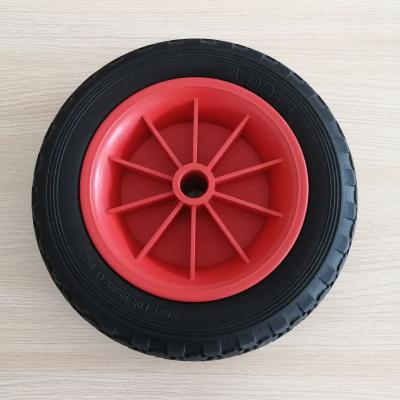 China 10 Inch Other 3.00-6 Hooks Pattern PU Wheelbarrow Tire Wheel Foam For Baby Stroller for sale