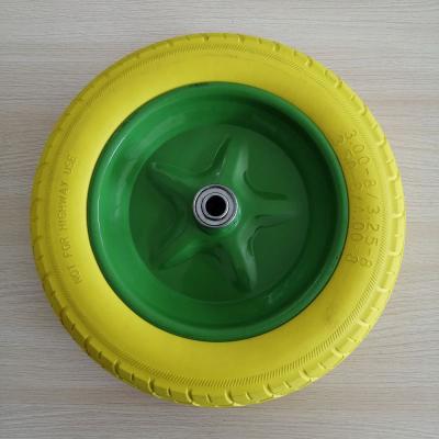 China Other 14 Inch PU Foam Polyurethane Solid Tire 3.50-8 Filling Flat Freewheel for sale