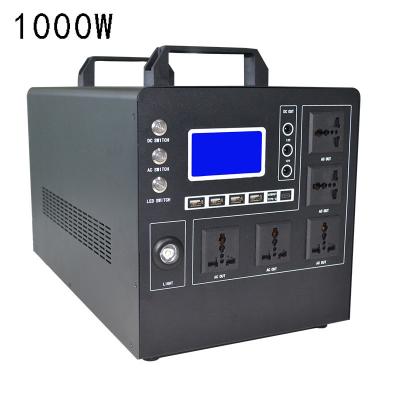 China Machine- Portable Power Station 1kw 1000W Lithium Battery Pack Outdoor Solar Rechargeable Mobile Power Supply for sale