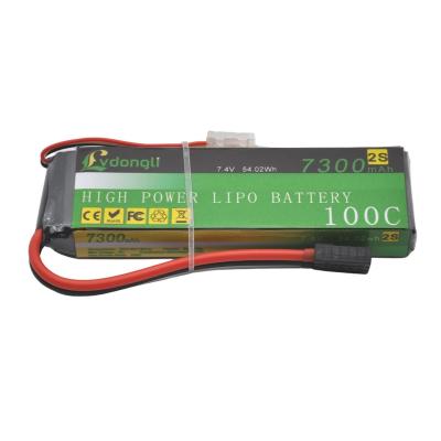 China Golf Carts Li Po Battery High Power 7.4V 7300mAh 100C For RC Cars Boats 2S Remote Control Lithium Polymer Battery Cell for sale