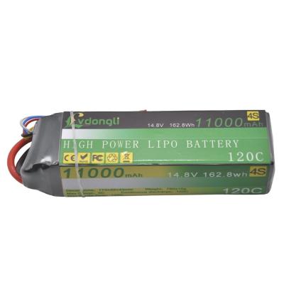 China Golf Carts China RC Lipo Lithium Battery Rechargeable 11000mAh 14.8V 4S 120C Battery For RC Helicopter Drone FPV for sale