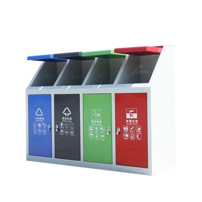 China Sustainable Outdoor Street Trash Can Stainless Steel Recycle Bin for sale