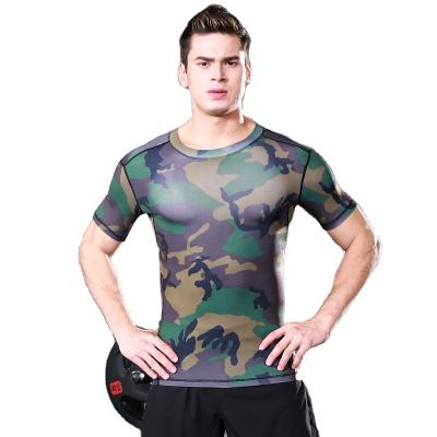 China Breathable Sports Men's Breathable Fitness Tight Training Basketball T Shirt Running Sweat Absorbent for sale