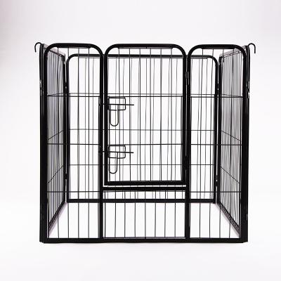 China Factory Wholesale Square Tube Pet Fence Heavy Duty Barrier Breathable 6 Pieces Outdoor Foldable Barrier for sale