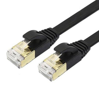 China CAT7 Flat Ethernet  RJ45 FTP Patch Cord shielded Network cable for sale