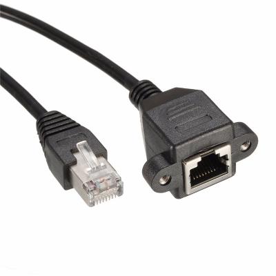 China 1M 2M 5M panel mount shielded RJ45 male to female extension Network Cable for sale