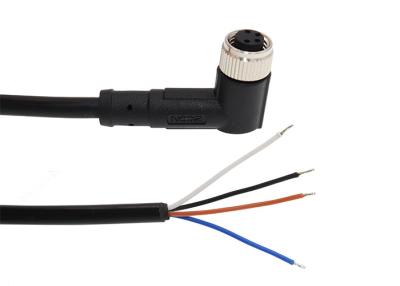 China Right angled M8 4pin 5M female cable and connector for use with Industrial Sensor for sale