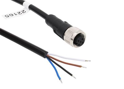 China Stright M12 5pin 5M female cable assemblies PVC Jacket for use with Industrial Sensor for sale