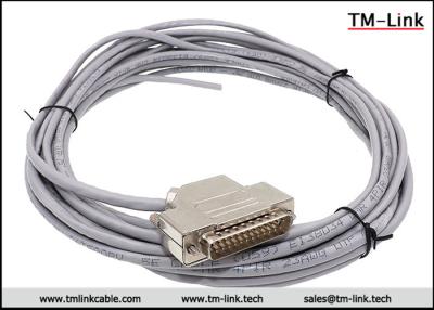 China DB25 male premium D-Sub double shielded +EMI Cage assembly with 23awg CAT5e network cable for sale