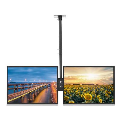 China D1440-2 Steel Height Adjustable TV Wall Mount 14-40 Inch Cold Rolled Double Screen Ceiling TV Wall Hanger for sale