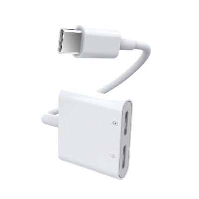 China Good Quality LAPTOP USB C2 in 1 Type-C Audio Charging Adapter Splitter Earphone Jack Adapter for Android Phone for sale