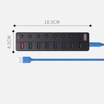 China ABS Material 5Gbps 7 Port 3.0 USB High Speed ​​Hub For Laptop for sale