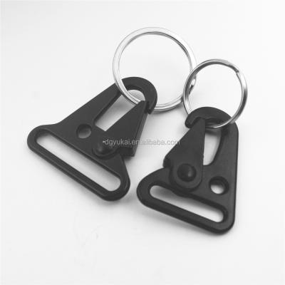 China Eco-friendly Wild Nylon Carabiner Hook With Key Ring Canvas Carabiner Key Chain for sale