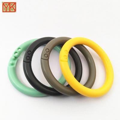 China PE Yukai Plastic O Rings Plastic Blinder Rings Plastic Open Rings for sale