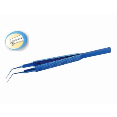 China Titanium 45 Degree Angled Shafts Capsulorhexis Forceps For Ophthalmic Surgical Instruments for sale