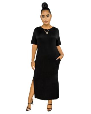 China Women's Breathable Women's Long Sleeve Bodycon Stretch Dress Solid Color O Neck Casual Short Slim Dress for sale