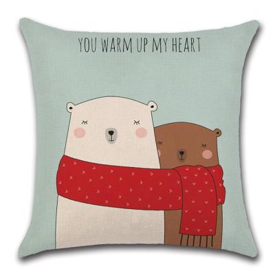 China Simple valentines day pillows gifts for him/her animal heart plaid blankets pillow cases holiday decorations pillowcases for sofa for sale