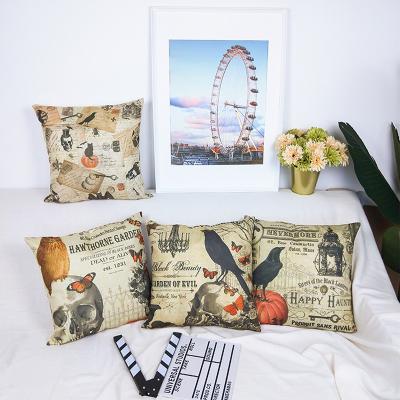 China Simple Halloween Pillow Covers Cassic Style Halloween Pattern Pillowcase Pillow Cover For Home Decor Pillowcases Thanksgiving Pillow for sale