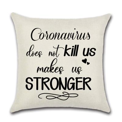 China New Simple Proverbs Series Digital Printing Cushion Cover Pillow Cushion Cover Home Decor for sale