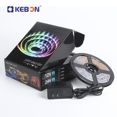 China Magic Dreamy Color 5M SMD5050 Smart RGB Flex Led Strip Lights 12V Led Strip Light With Remote Control for sale