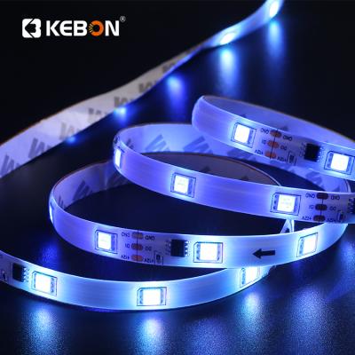 China Decoration Lighting 2021 Hot Sale 12v 30led/m 5m Ip20 Smd 5050 RGB Decorative Flexible Color Suit LED Dream Strip Light for sale