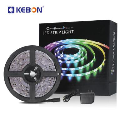 China Decoration Lighting Hotel Decor 12v 30led/m 5m Ip20 Smd5050 Home Colorful Suit Flex Rgb Led Strip Lights for sale