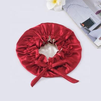 China 16MM Quality Assurance Popular Silk Sleep Cap Silky Satin Sleep Cap for sale