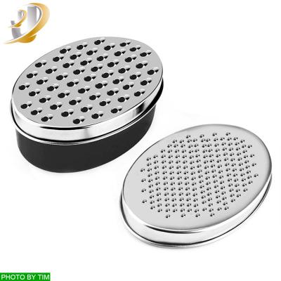 China Viable Hot Selling Amazon 2 Sides Blades Grater/Cheese Grater With Box Container Multifunctional Grater Multi Color Available for sale